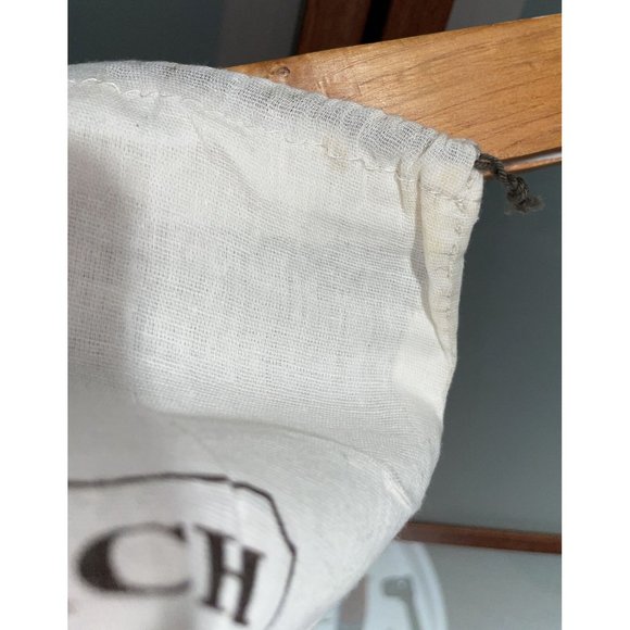 Coach Linen Jewelry Belt Small Leather Accessories Storage Dust Bag Cover 7 x 7 - Picture 3 of 3